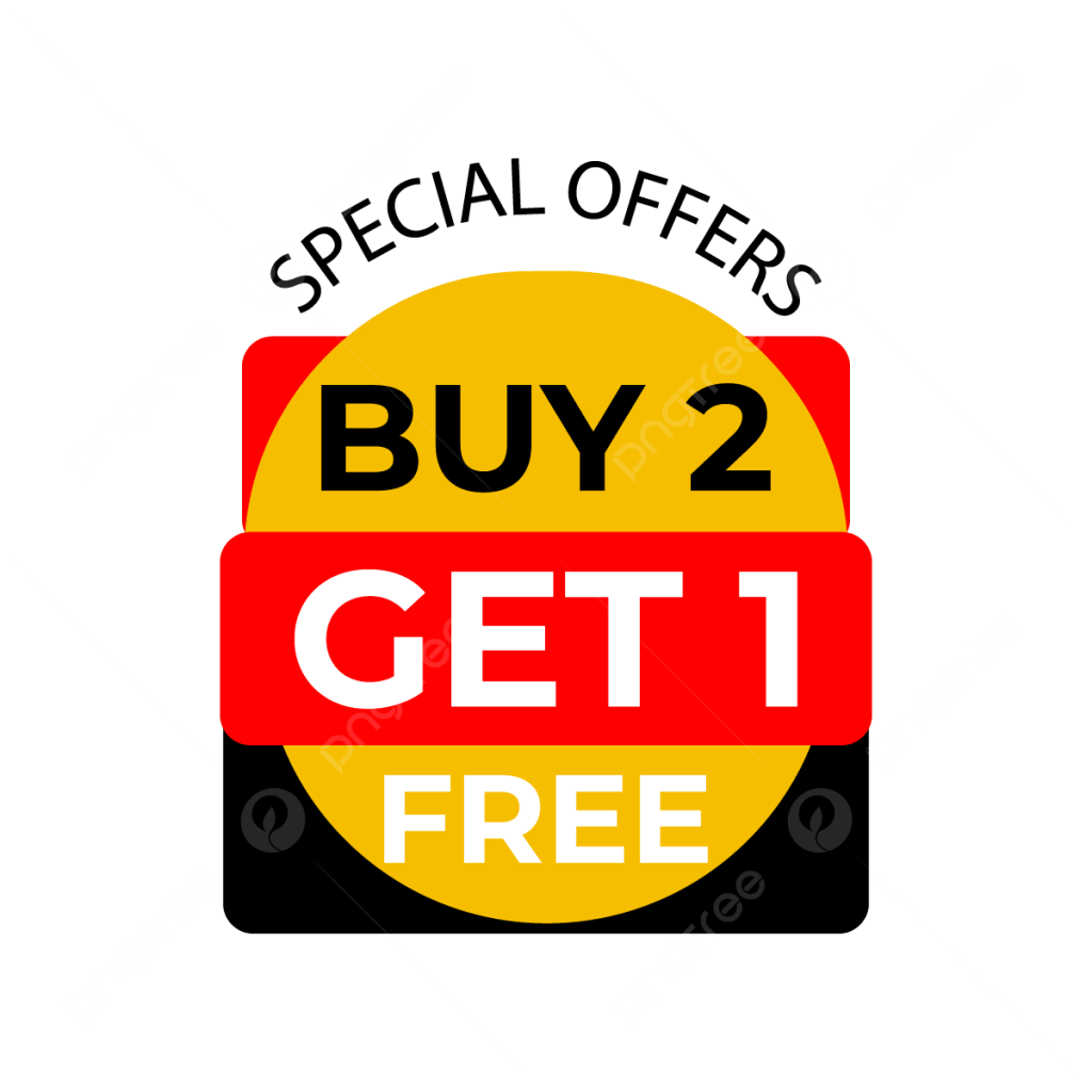 Buy 2 Get 1 Free This Weekend Only, Buy 2 Get 1 Free, Offer Banner ...