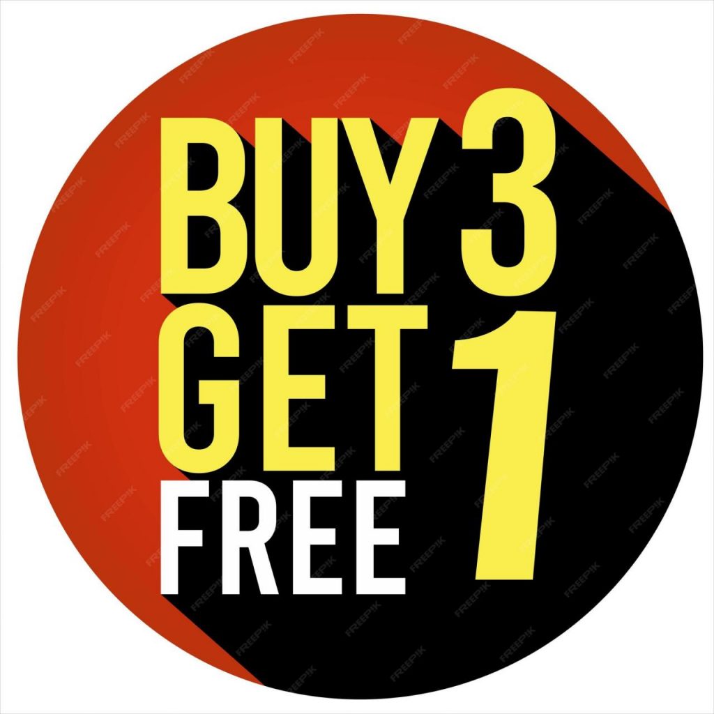 3 구매 1 판매 배너 벡터 | 프리미엄 벡터
